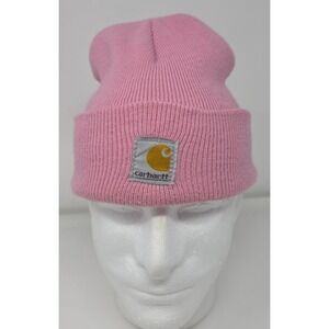 Carhartt Youth Pink Acrylic Ribbed Knit Watch Hat Beanie CB8905 P182 One Size
